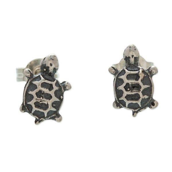Alternate image for 3-Piece Nature-Themed Sterling Silver Stud Earrings Set Bucklers of Nature