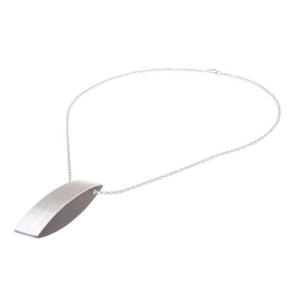 Alternate image for Sterling Silver and Mai Maka Wood Pendant Necklace Sophisticated Figure