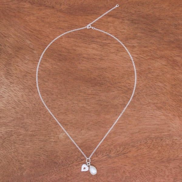 Alternate image for Heart-Shaped Cultured Pearl Pendant Necklace from Thailand Bright Heart