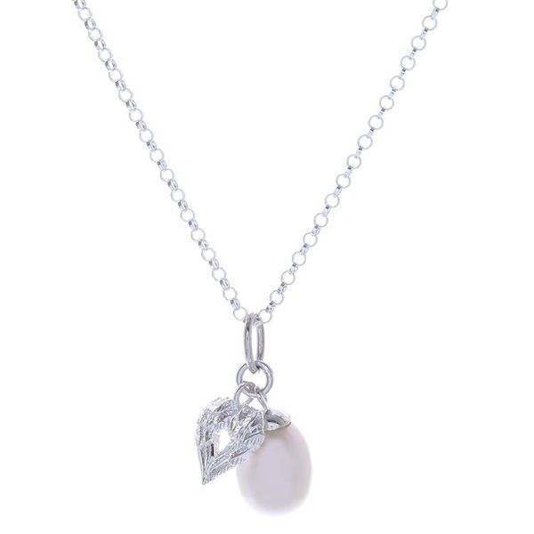 Alternate image for Heart-Shaped Cultured Pearl Pendant Necklace from Thailand Bright Heart