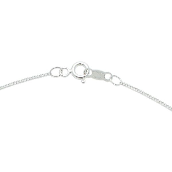 Alternate image for Diamond-Shaped Wood and Sterling Silver Pendant Necklace Authentic Forest