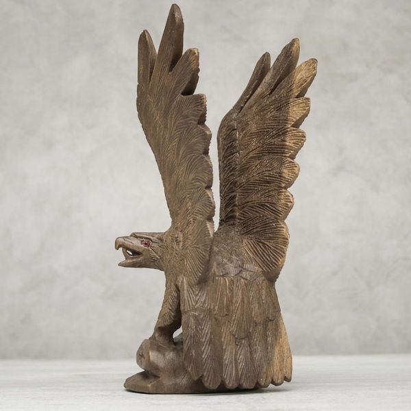 Alternate image for Right-Facing Wood Eagle Sculpture from Thailand The Eagle