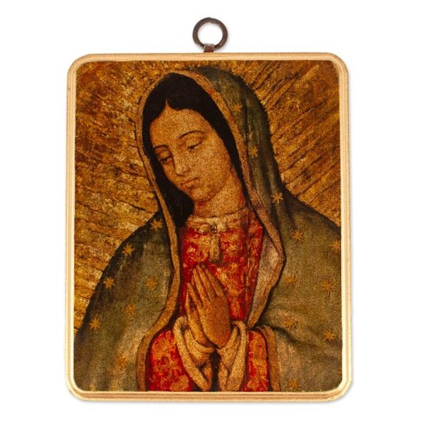 Alternate image for Handmade Traditional Our Lady of Guadalupe Decoupage Plaque Miraculous Guadalupe