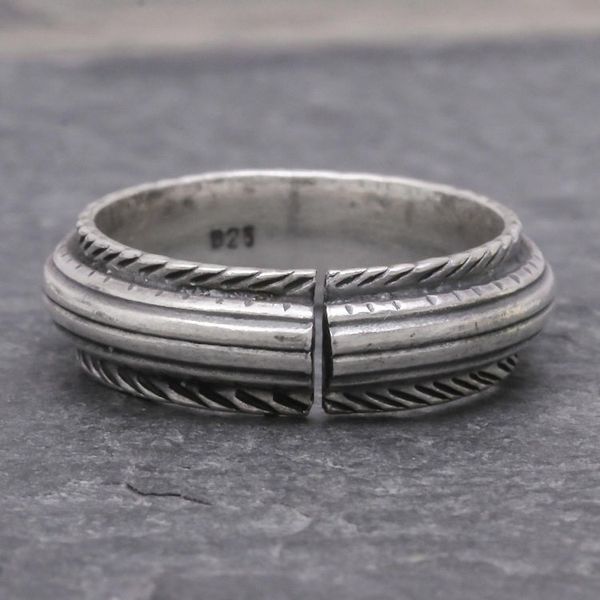 Alternate image for Unisex Sterling Silver Band Ring from Thailand Gentle Flow