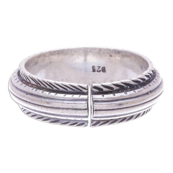 Alternate image for Unisex Sterling Silver Band Ring from Thailand Gentle Flow