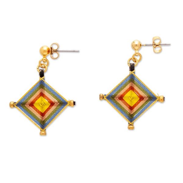 Alternate image for Handwoven 18k Gold-Plated Geometric Jewelry Set from Mexico Paradisial Rain