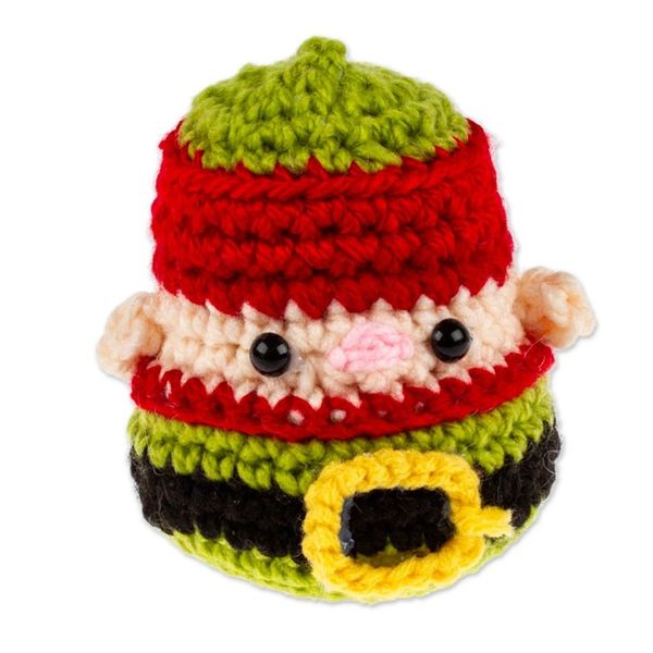 Alternate image for Whimsical Elf-Themed Crocheted Christmas Decorative Accent Cute Elf