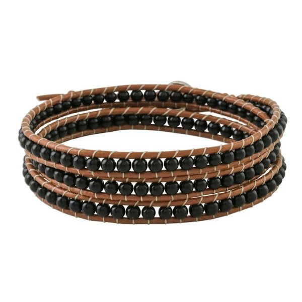 Alternate image for Onyx Beaded Wrap Bracelet from Thailand Calm Touch