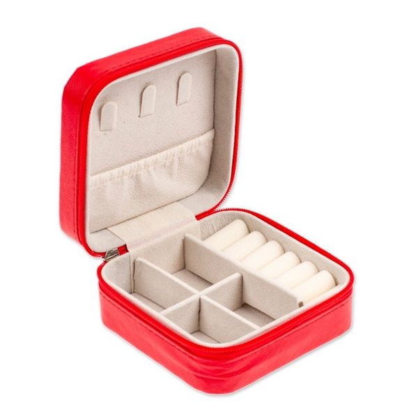 Alternate image for Butterfly-Themed Painted Strawberry Faux Leather Jewelry Box Strawberry Illusion