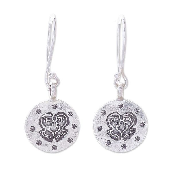 Alternate image for Karen Silver Gemini Dangle Earrings from Thailand Karen Gemini