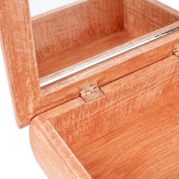 Alternate image for Butterfly and Heart-Themed Decoupage Jewelry Box from Mexico Butterfly Heart