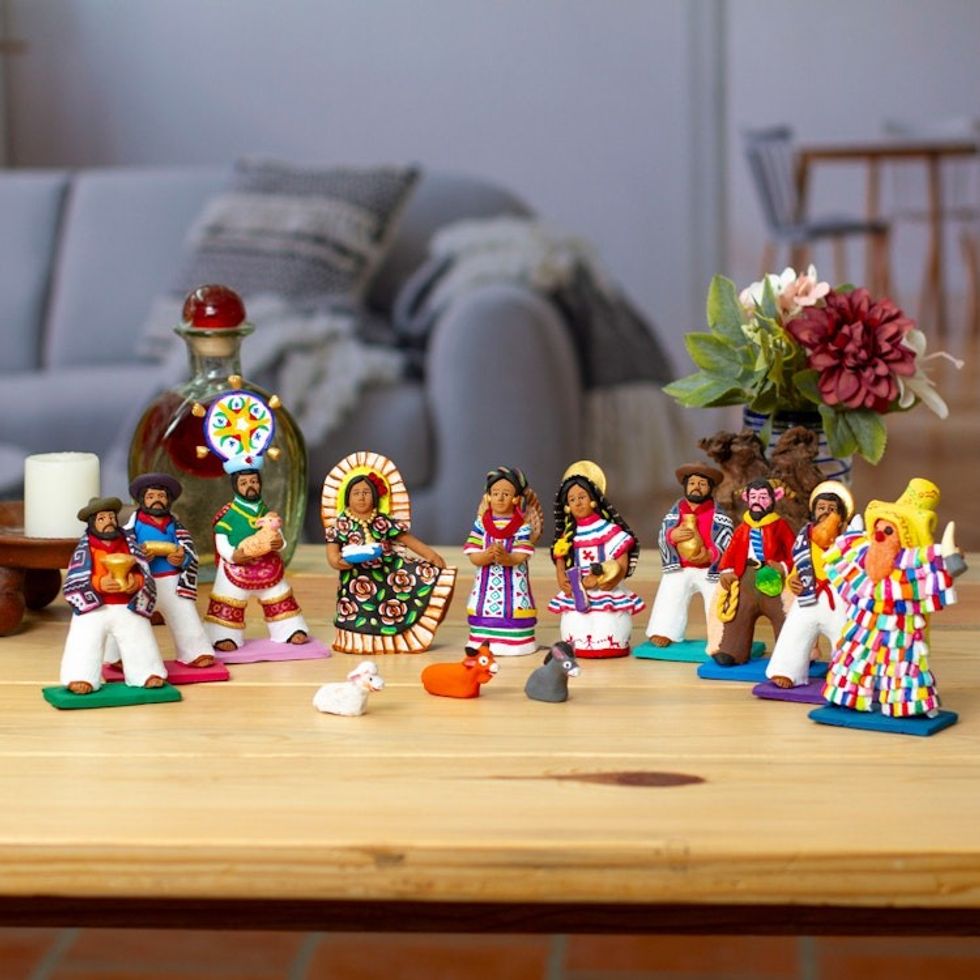 13-Piece Sculpture Set of Mexican Guelaguetza Festival 'Guelaguetza Festival'