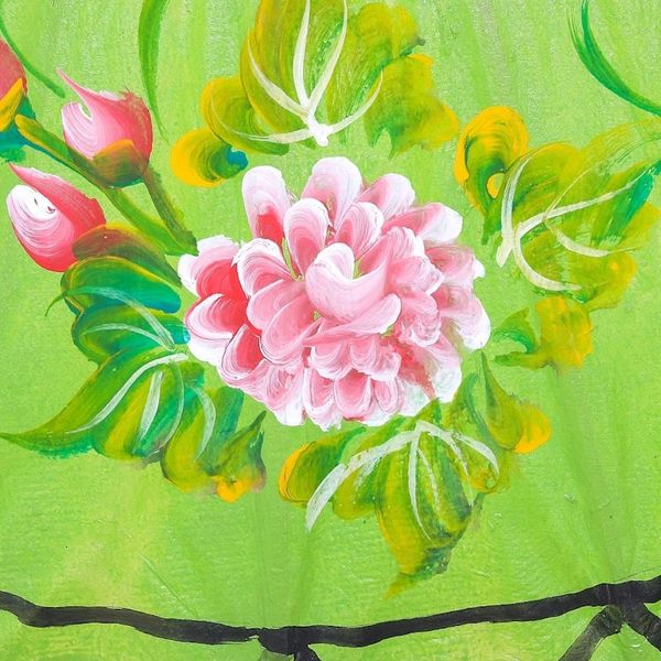 Alternate image for Elephant Motif Paper Parasol in Lime from Thailand Elephant Parade in Lime