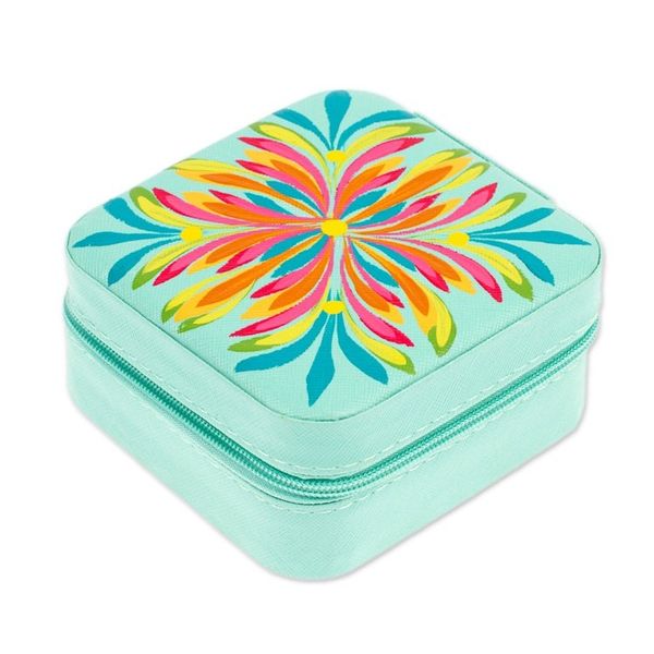 Alternate image for Spring-Themed Aloe Faux Leather Jewelry Box Made in Mexico Aloe Spring