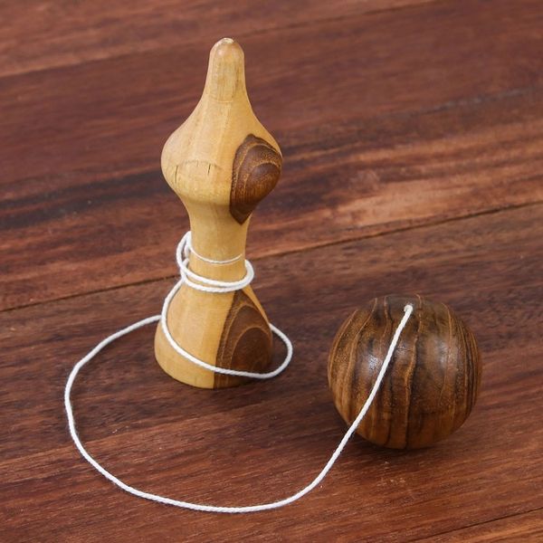 Alternate image for Raintree Wood Kendama Ball Game from Thailand Kendama Joy