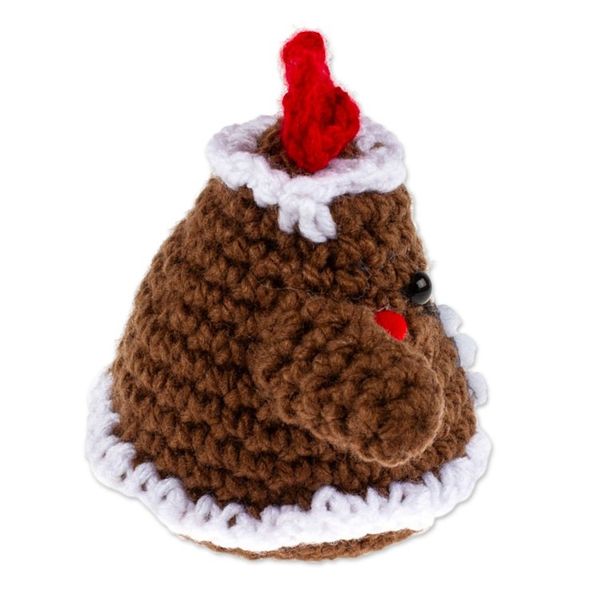 Alternate image for Gingerbread Man Cookie-Themed Crocheted Holiday Decoration Cute Gingerbread Man