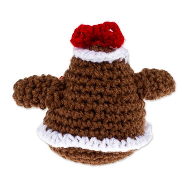 Alternate image for Gingerbread Man Cookie-Themed Crocheted Holiday Decoration Cute Gingerbread Man