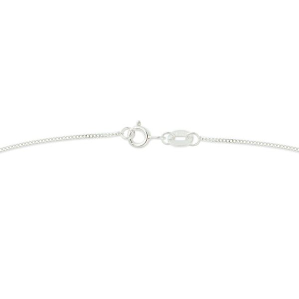 Alternate image for Silver Pendant Necklace with Resin-Preserved Natural Flowers Rectangular Glam