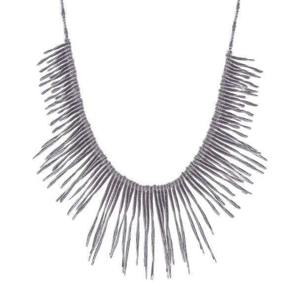 Alternate image for Combination-Finish Karen Silver Waterfall Necklace Dark Cascade
