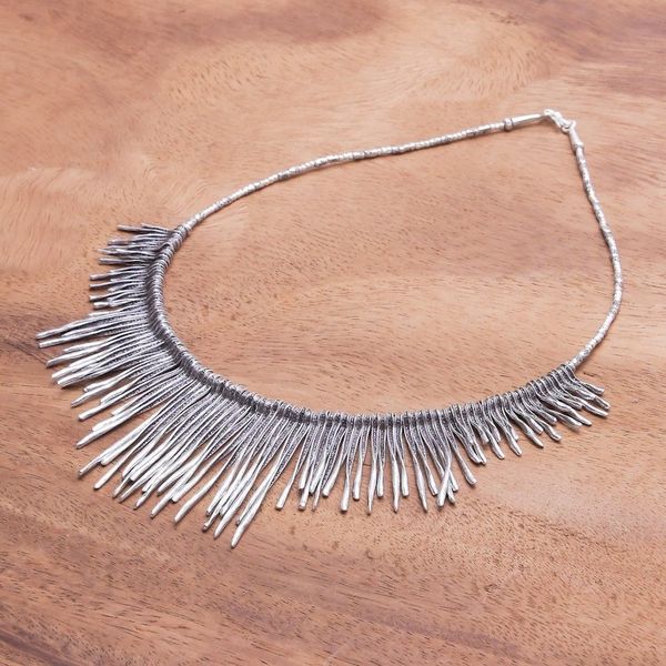 Alternate image for Combination-Finish Karen Silver Waterfall Necklace Dark Cascade