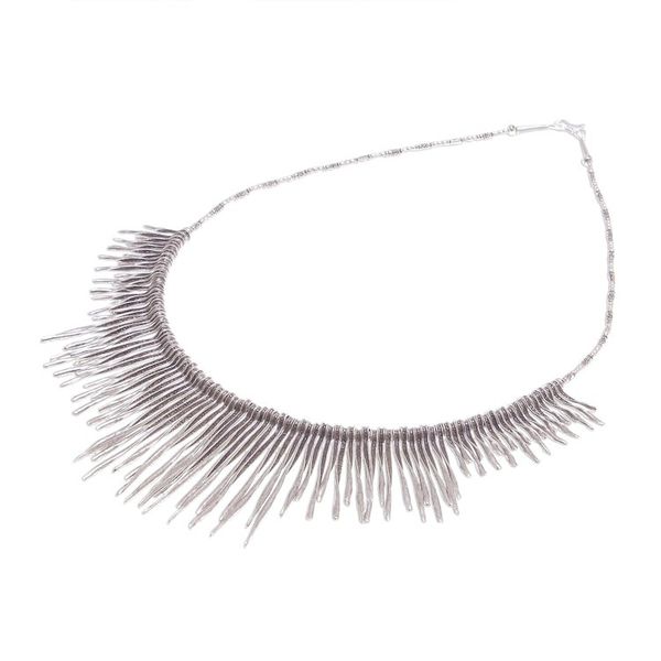 Alternate image for Combination-Finish Karen Silver Waterfall Necklace Dark Cascade