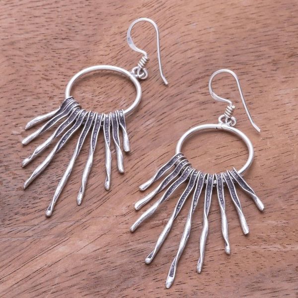 Alternate image for Combination-Finish Karen Silver Waterfall Earrings Dark Cascade