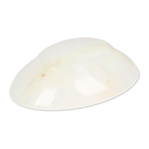 Alternate image for Modern Hand-Carved Oval White Onyx Snack Plate from Mexico Earthy Heaven