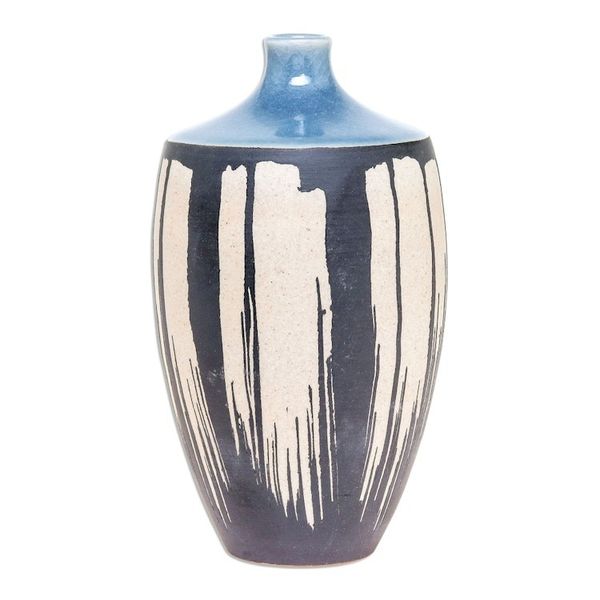 Alternate image for Celadon Ceramic Vase in Blue from Thailand Grey Cascade