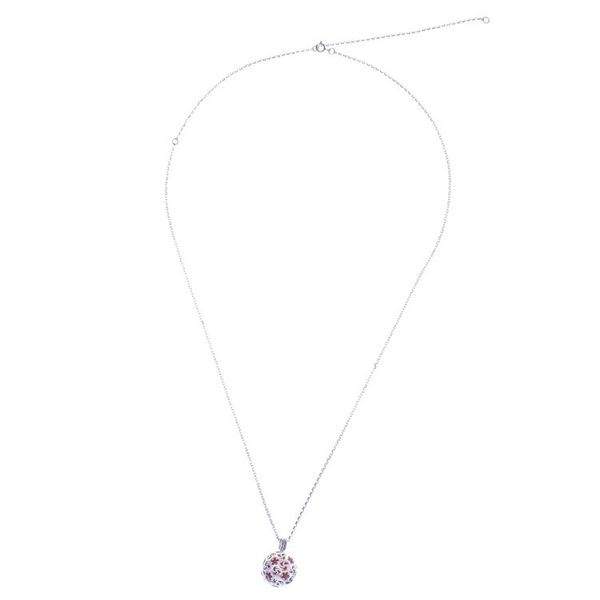 Alternate image for Ringing Bell Sterling Silver Pendant Necklace in Red Snowball