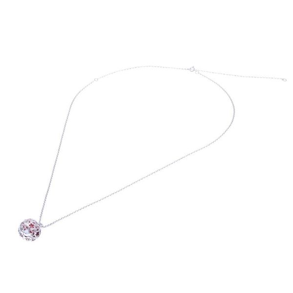 Alternate image for Ringing Bell Sterling Silver Pendant Necklace in Red Snowball