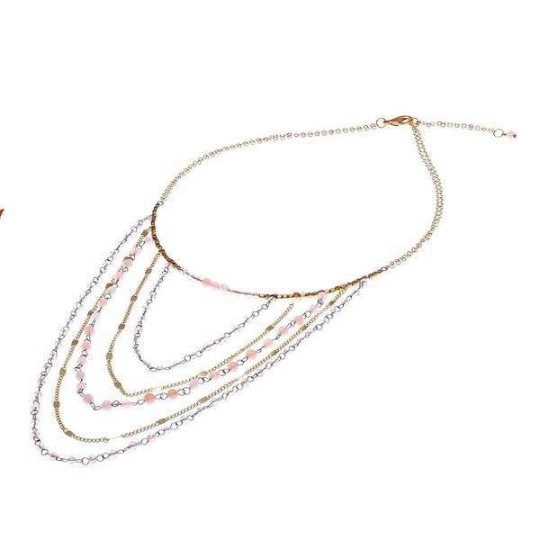 Alternate image for Gold-Accented Moonstone Beaded Strand Necklace from Thailand Cascade Dream