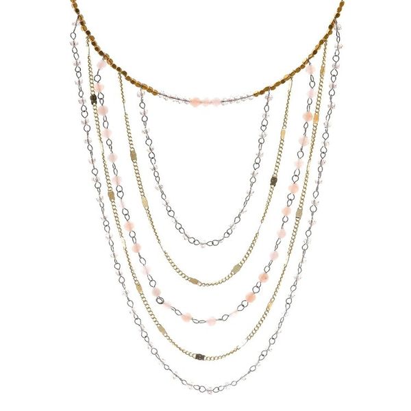 Alternate image for Gold-Accented Moonstone Beaded Strand Necklace from Thailand Cascade Dream