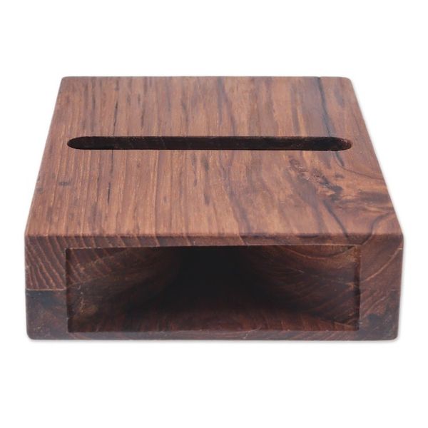 Alternate image for Double Teak Wood Phone Speaker from Thailand Teak Surround-Sound