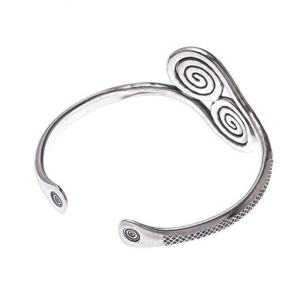 Alternate image for 950 Silver Hill Tribe Spiral Cuff Bracelet from Thailand Silver Spirals