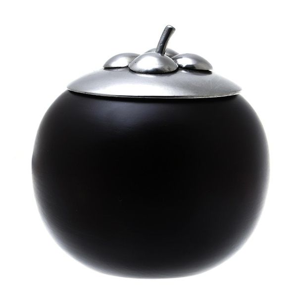 Alternate image for Fruit-Shaped Wood and Pewter Decorative Jar 5 in. The Mangosteen