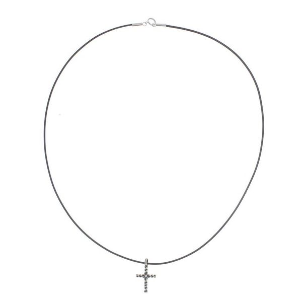Alternate image for Artisan Crafted Thai Sterling Silver Cross Necklace with CZ Beacon Cross