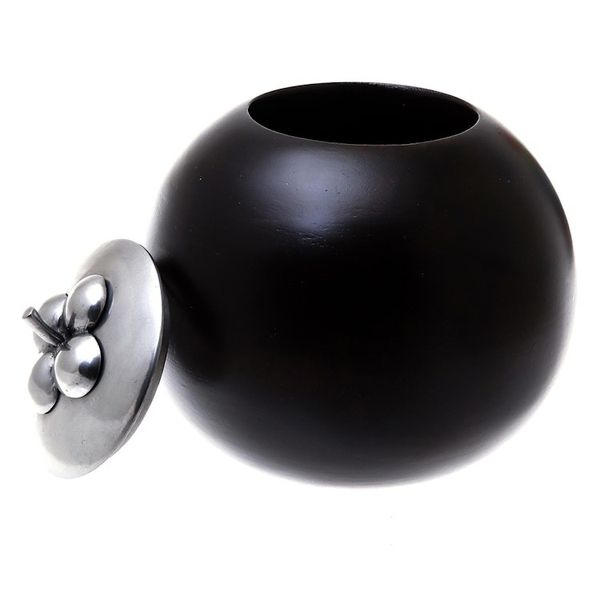 Alternate image for Fruit-Shaped Wood and Pewter Decorative Jar 4 in. The Mangosteen