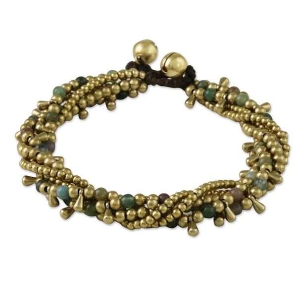 Alternate image for Agate Beaded Torsade Bracelet from Thailand Happy Trip
