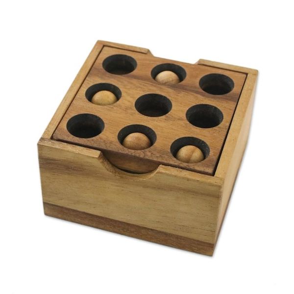 Alternate image for Raintree Wood Block Puzzle Crafted in Thailand Game of Golf
