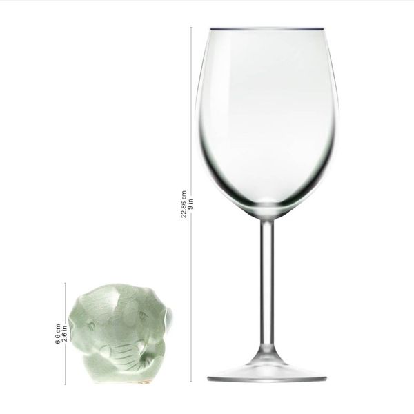 Alternate image for Celadon Ceramic Elephant Egg Cups from Thailand Pair Elephant Sisters