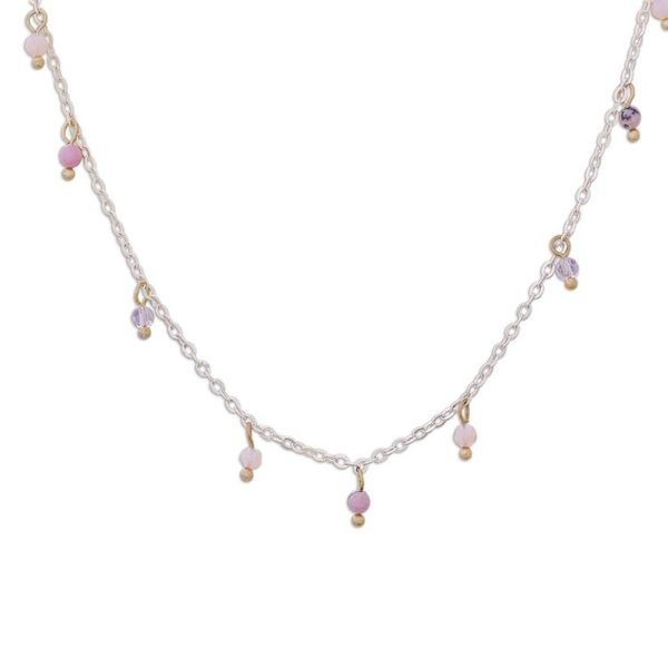 Alternate image for Gold Plated Jasper Charm Necklace from Thailand Fabulous Night