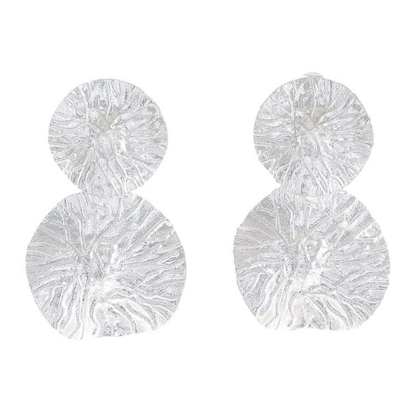 Alternate image for Modern Sterling Silver Dangle Earrings from Thailand Gleaming Pads