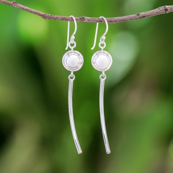 Alternate image for Handcrafted Sterling Silver Dangle Earrings from Thailand Swinging Song