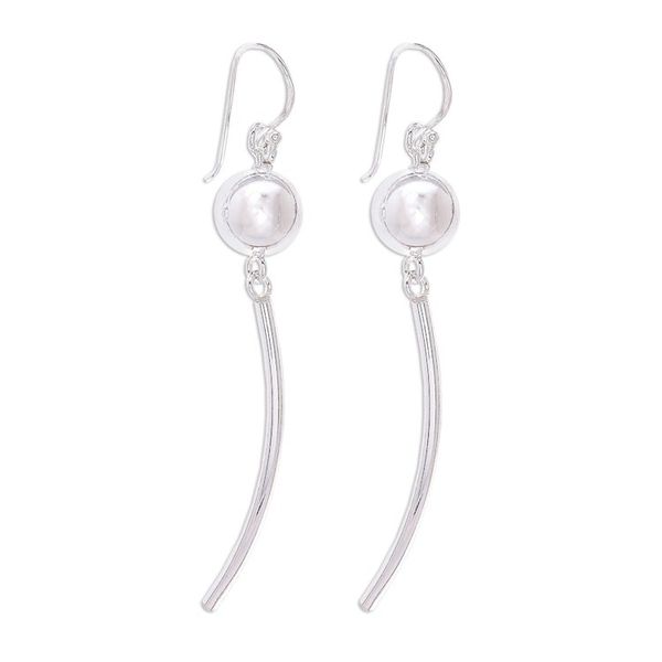 Alternate image for Handcrafted Sterling Silver Dangle Earrings from Thailand Swinging Song