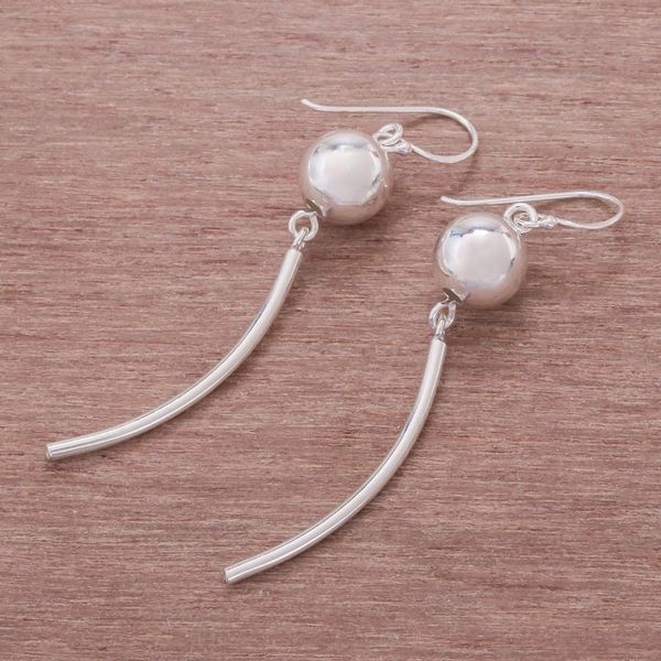 Alternate image for Handcrafted Sterling Silver Dangle Earrings from Thailand Swinging Song