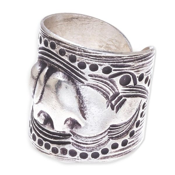 Alternate image for Elephant-Themed Karen Silver Wrap Ring from Thailand Thai Journey