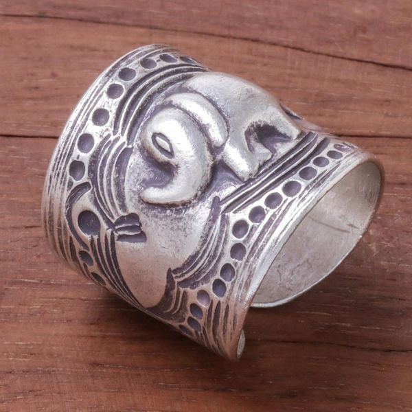 Alternate image for Elephant-Themed Karen Silver Wrap Ring from Thailand Thai Journey
