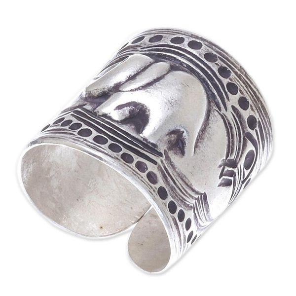 Alternate image for Elephant-Themed Karen Silver Wrap Ring from Thailand Thai Journey