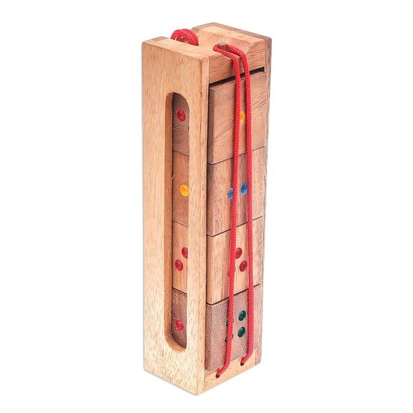 Alternate image for Raintree Wood Dice Brain Teaser Puzzle from Thailand Domino Cubes