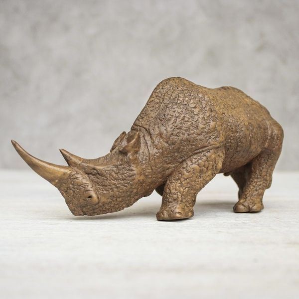 Alternate image for Raintree Wood Rhinoceros Sculpture from Thailand Respectful Rhino